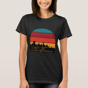 San Francisco Bay Retro Sonnenuntergang Reise T-Shirt
