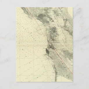 San Francisco Bay zeigt San Andreas Rift Postkarte