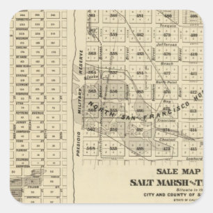 San- Francisco Baysalz-Sumpf 2 Quadratischer Aufkleber
