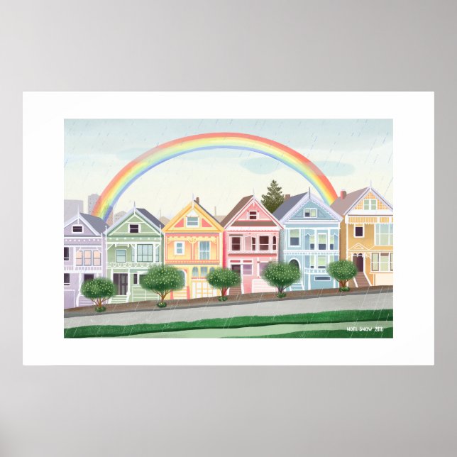 San Francisco bemalt Ladys Extra Large Print Poster (Vorne)