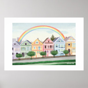 San Francisco bemalt Ladys Extra Large Print Poster