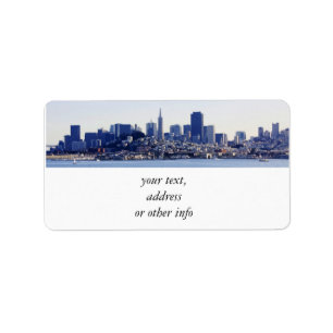 San Francisco Blick aus der Bucht Adressaufkleber