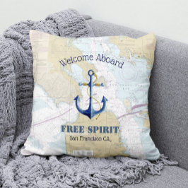 San Francisco Boat Name & Anchor Willkommen im Bar Kissen