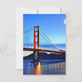 San Francisco Bridge Dankeschön Card Event Einladu Dankeskarte