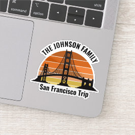 San Francisco Bridge Sunset Custom Laptop Aufkleber