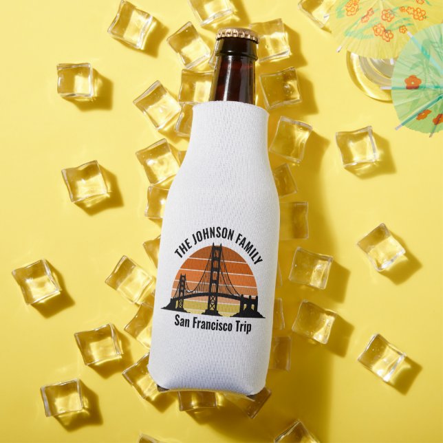 San Francisco Bridge Sunset Custom Souvenir Flaschenkühler (In Situ Sommer)