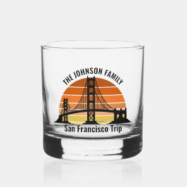 San Francisco Bridge Sunset Custom Trip Souvenir Whiskyglas