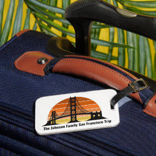 San Francisco Bridge Sunset Custom Vacation Gepäckanhänger