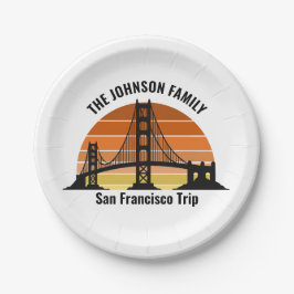 San Francisco Bridge Sunset Personalisiertes Party Pappteller