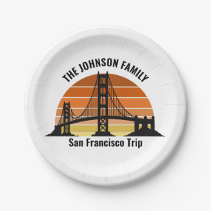 San Francisco Bridge Sunset Personalisiertes Party Pappteller