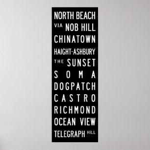 San Francisco Bus-Rolle Poster