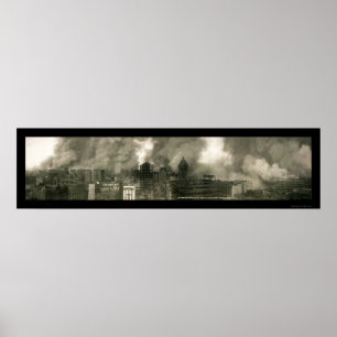 San Francisco CA Burning Foto 1906b Poster