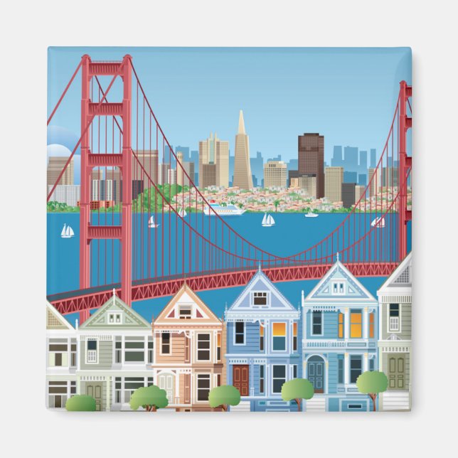 San Francisco, CA | Die Stadt am Meer Magnet (Vorne)