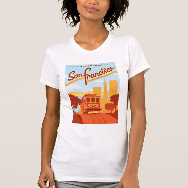 San Francisco, CA - Die Stadt an der Bucht T-Shirt (Vorderseite)