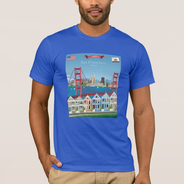 San Francisco, CA | die Stadt durch die Bucht T-Shirt (Vorderseite)