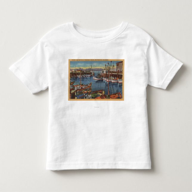 San Francisco, CA-Fischereiflotte am Fischer Kleinkind T-shirt (Vorderseite)