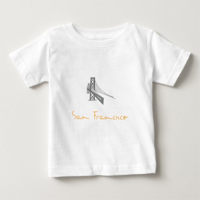 San Francisco CA Golden Gate Bridge Baby T-shirt (Vorderseite)