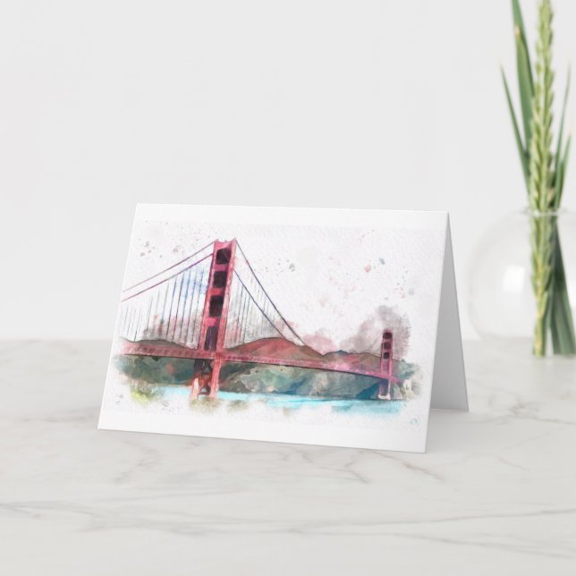 San Francisco, CA - Golden Gate Bridge Card Karte (Vorderseite)