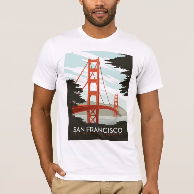 San Francisco, CA - Golden Gate Bridge T-Shirt (Vorderseite)