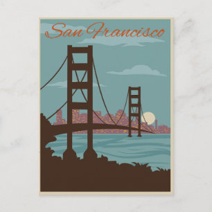 San Francisco, CA - Golden Gate Brücke Postkarte