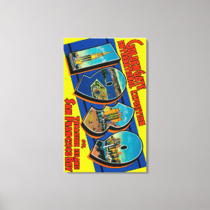 San Francisco, CA - Golden Gate Internat'l Leinwanddruck