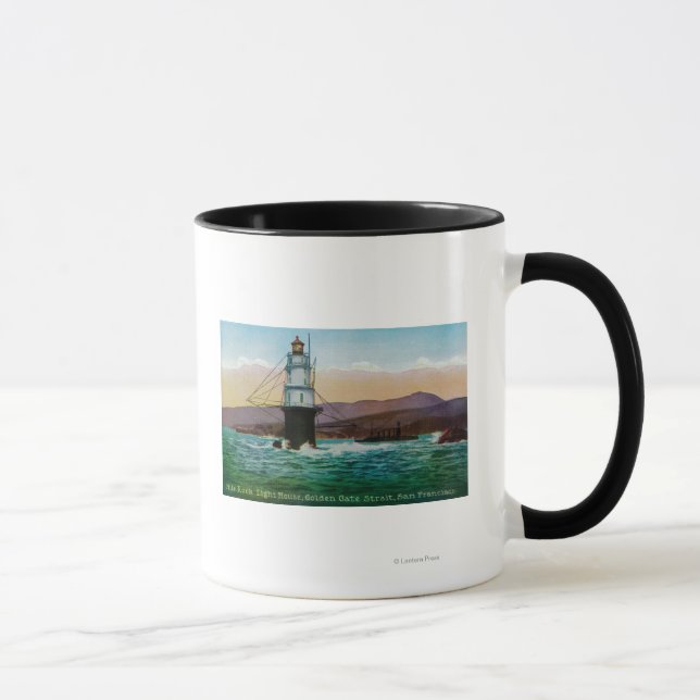 San Francisco, CA Mile Rock Light House Tasse (Rechts)