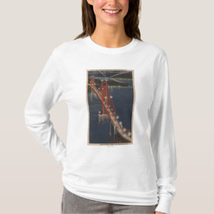 San Francisco, CA - Nachtansicht des Golden Gate T-Shirt