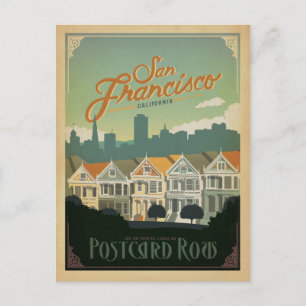 San Francisco, CA - Postcard Row Postkarte