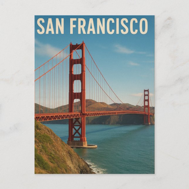 San Francisco CA Postkarte (Vorderseite)