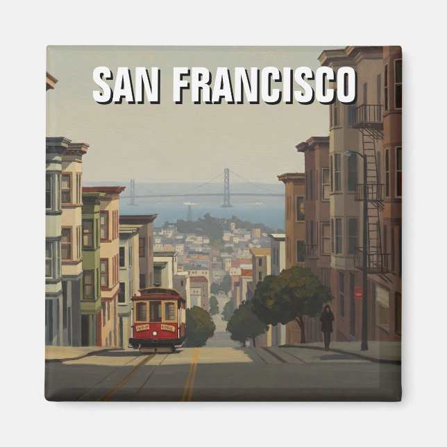 San Francisco Cable Car California Magnet (Vorne)
