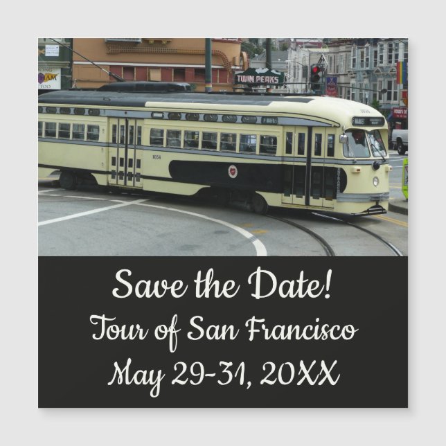 San Francisco Cable Car Magnetkarte (Vorderseite)