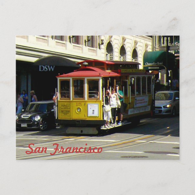 San Francisco Cable Car Postkarte (Vorderseite)