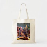San Francisco Cable Car Vintage Travel Poster