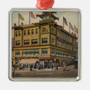 San Francisco, CAChinatown AdSing fette Co. Ornament Aus Metall
