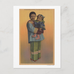 San Francisco, CAChinese Woman & Baby Postkarte