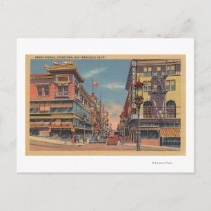 San Francisco, CAGrant Avenue in Chinatown Postkarte