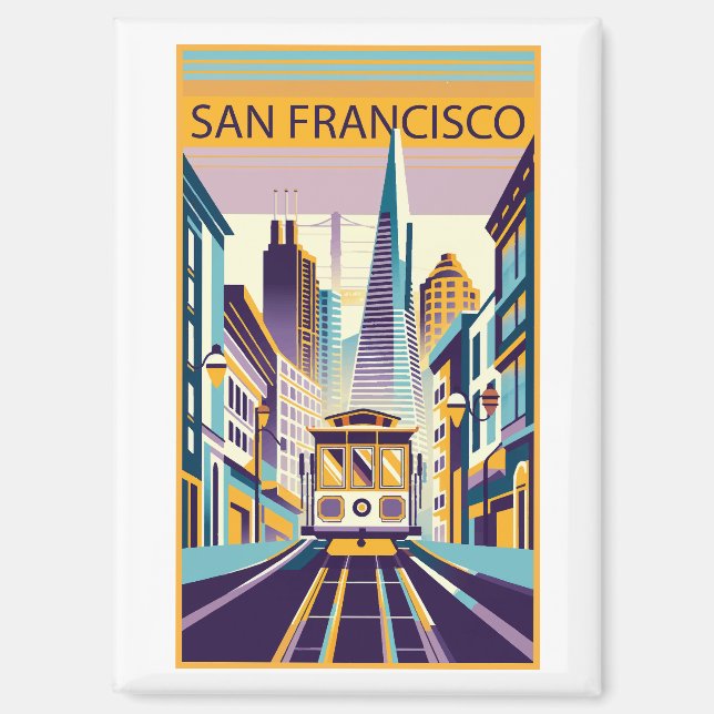 San Francisco California Art Deco Magnet (Vorderseite)
