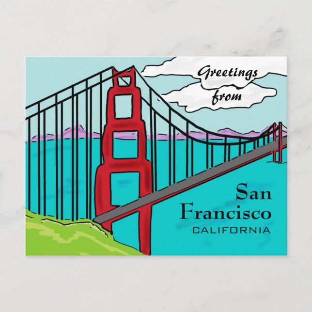 San Francisco California Gate Postcard Postkarte (Vorderseite)