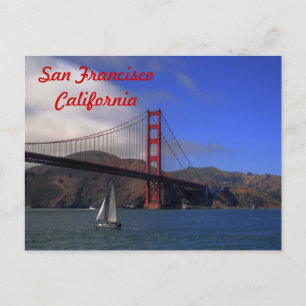 San Francisco California Golden Gate Bridge Card Postkarte
