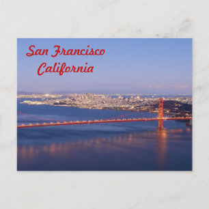 San Francisco California Golden Gate Bridge Card Postkarte