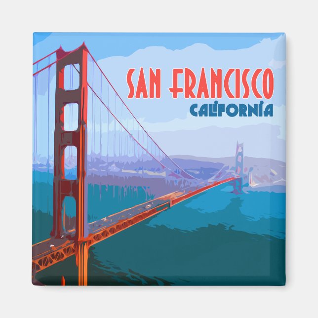 San Francisco California Golden Gate Bridge Magnet (Vorne)