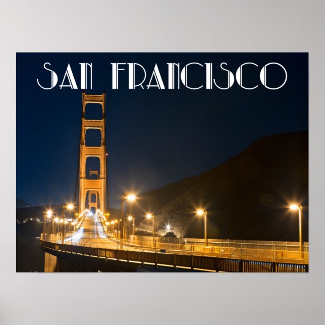 San Francisco California Golden Gate Bridge Poster (Vorne)