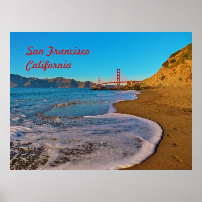 San Francisco California Golden Gate Bridge Poster (Vorne)