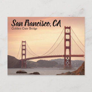 San Francisco California Golden Gate Bridge Postkarte