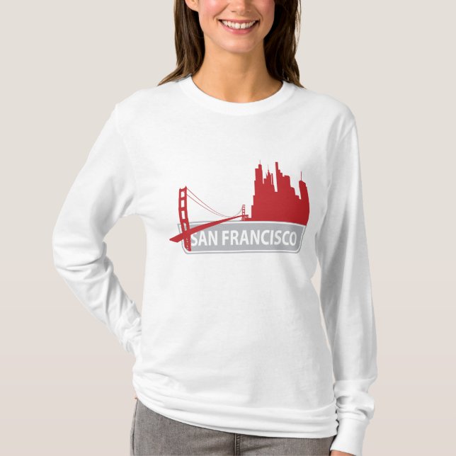 San Francisco California Golden Gate Bridge T-Shir T-Shirt (Vorderseite)