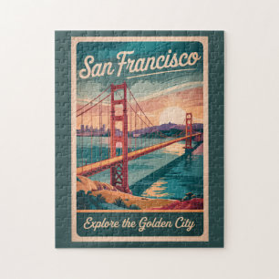 San Francisco California Golden Gate Bridge Travel Puzzle