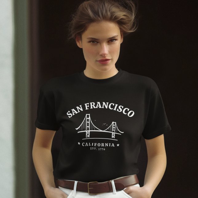 San Francisco California Golden Gate Landscape T-Shirt (Von Creator hochgeladen)