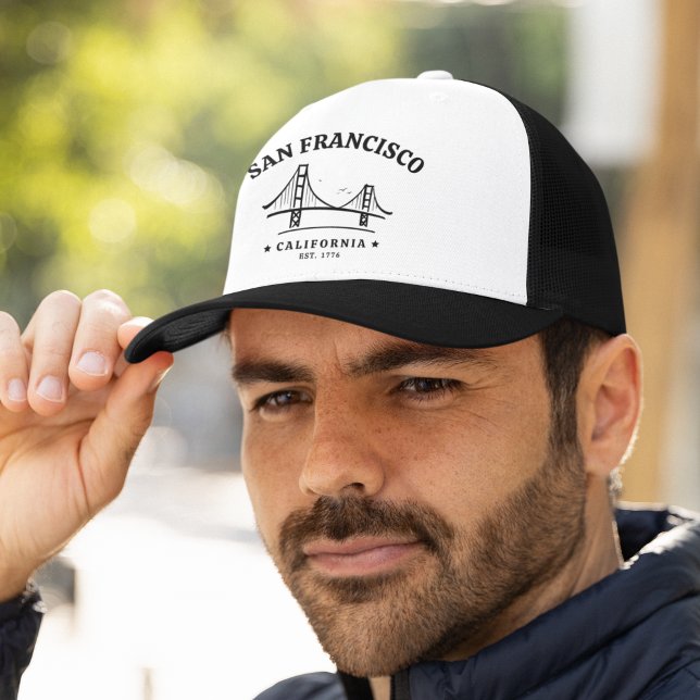 San Francisco California Golden Gate Landscape Truckerkappe (Von Creator hochgeladen)