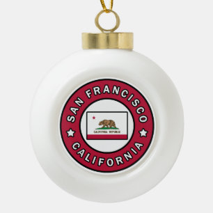 San Francisco California Keramik Kugel-Ornament