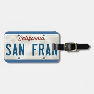 San Francisco California License Plate Gepäckanhänger